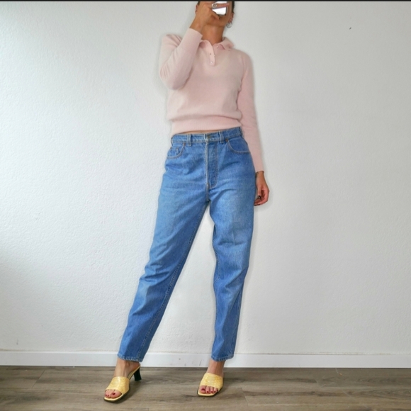 VTG | White Wheeler Martha Sweet Puff Sleeve Lambswool & Angora Puff Sleeve Polo - Picture 4 of 8